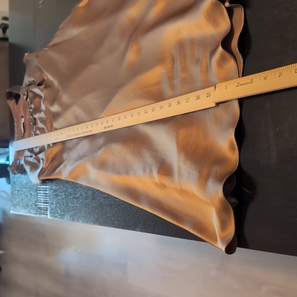 Donna Morgan brown silk dress with sequin neckline - Picture 4 of 10